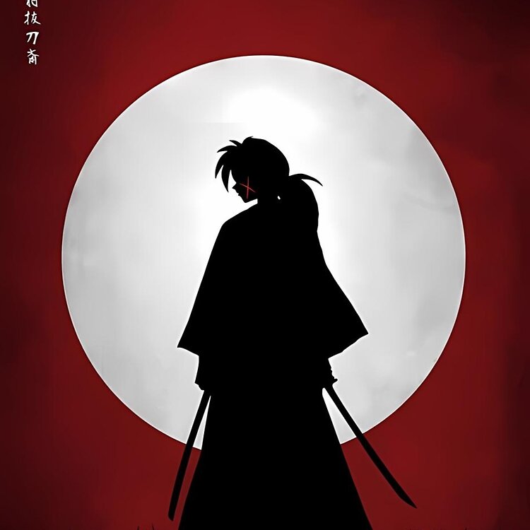 Rurouni Kenshin Himura Kenshin With White Moon Tote Bag - Image 2