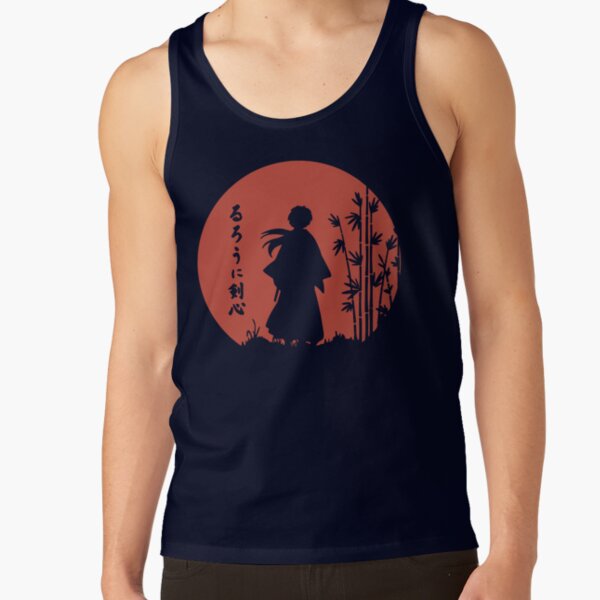 Rurouni Kenshin Retro Vintage Line Himura Kenshin Tank Top - Image 6
