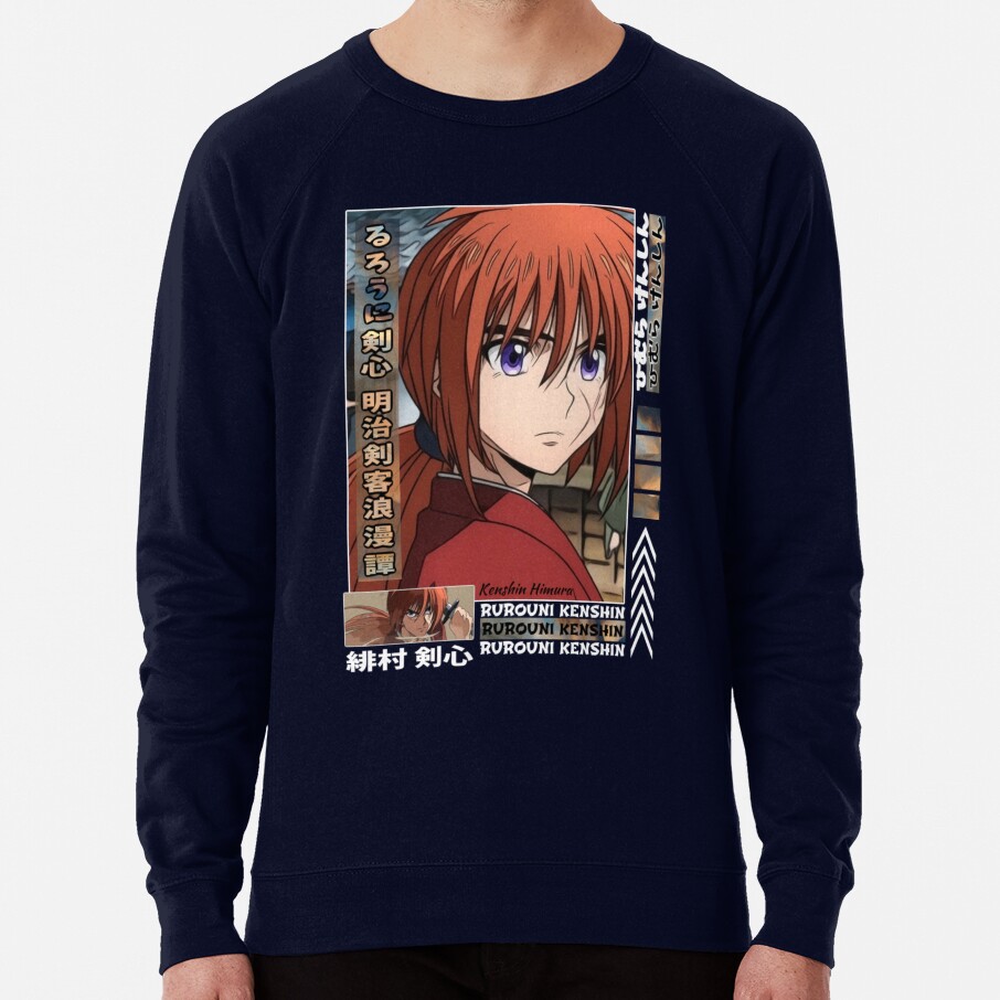 Kenshin Himura Rurouni Kenshin Meiji Kenkaku Romantan Sweatshirt - Image 6