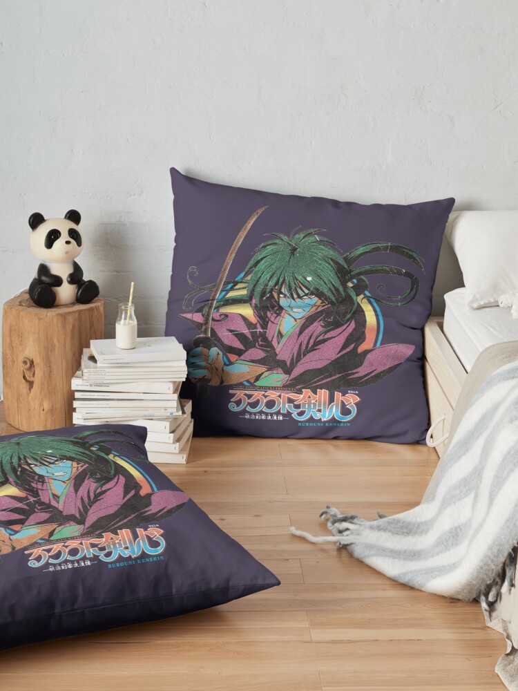 Rurouni Kenshin Colorful Himura Throw Pillow - Image 2