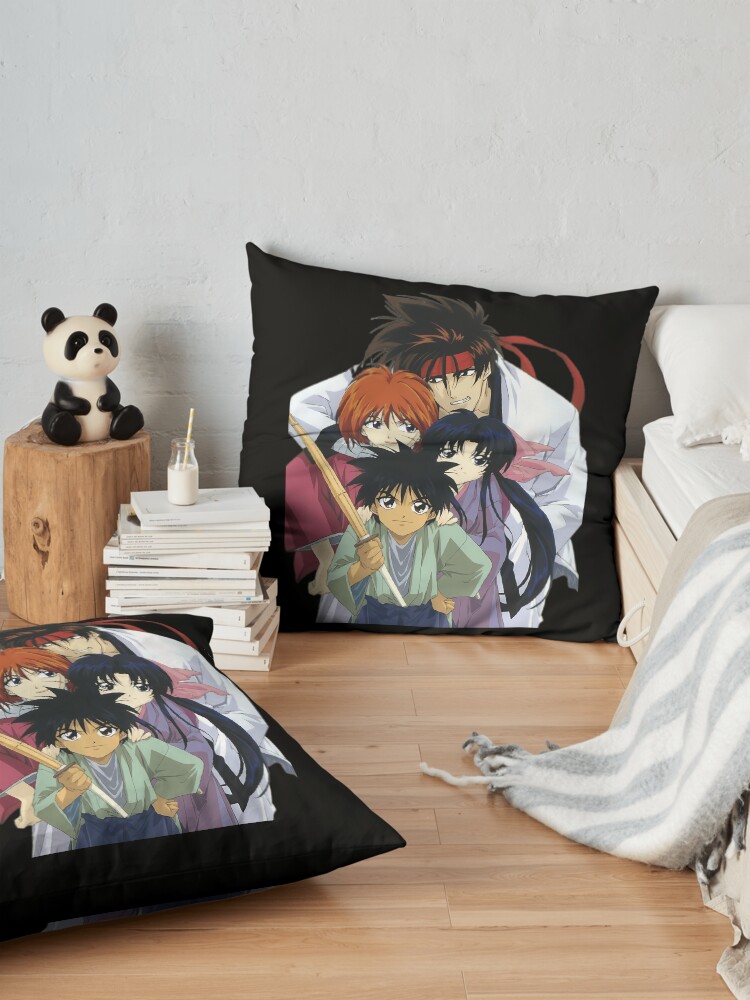 Rurouni Kenshin Characters Design Throw Pillow - Image 2