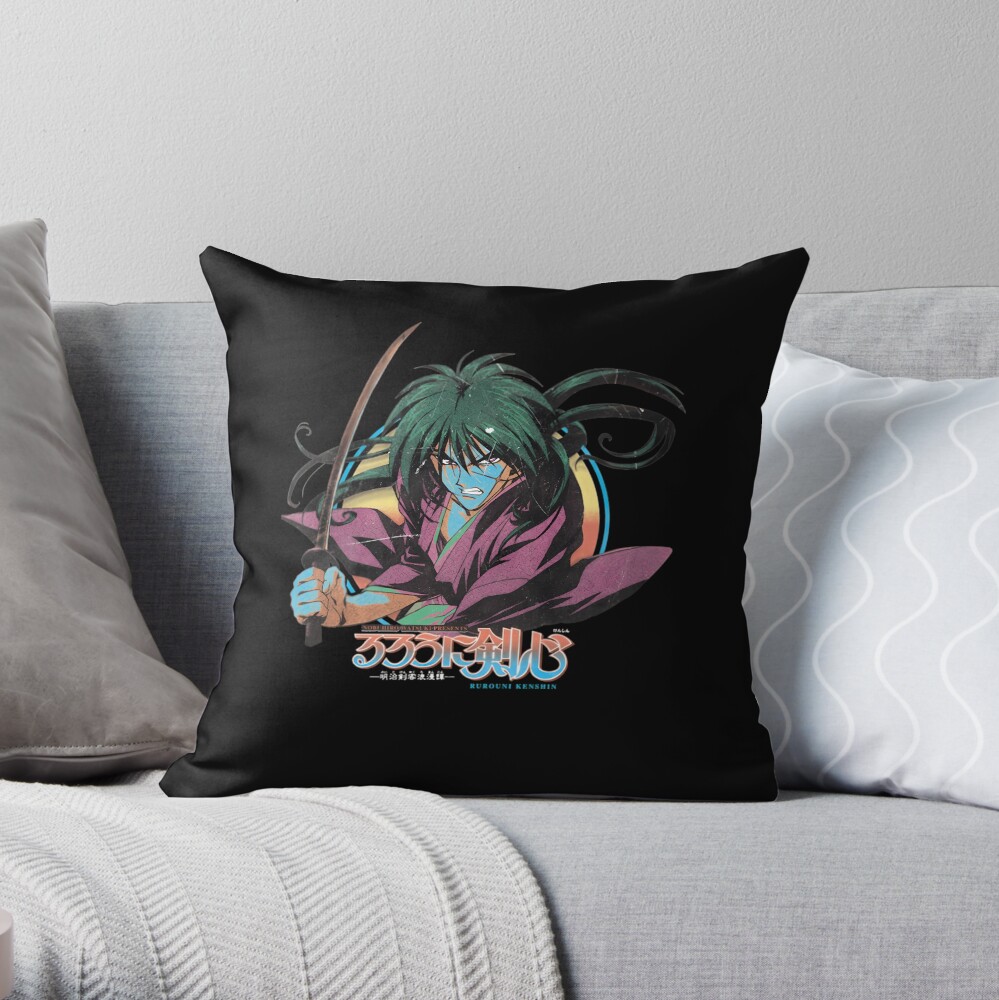 Rurouni Kenshin Classic Design Throw Pillow