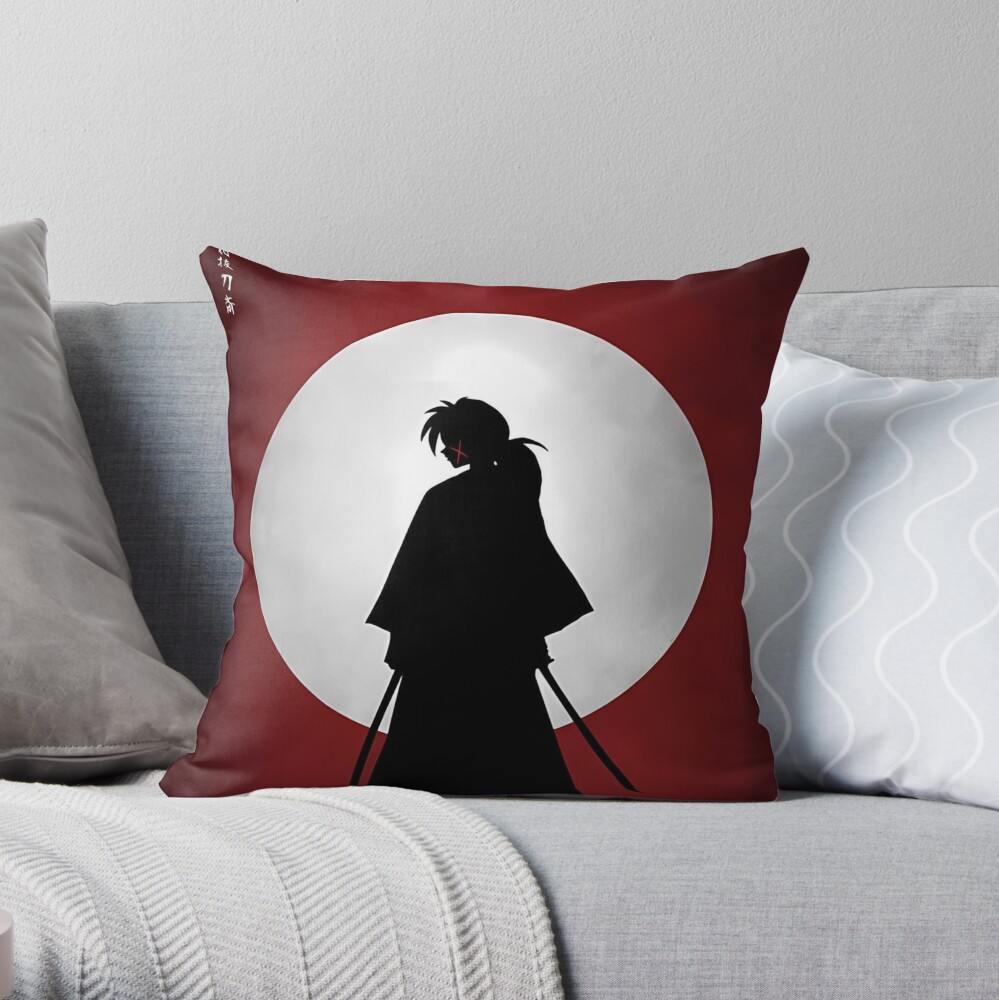 Rurouni Kenshin White Moon Throw Pillow