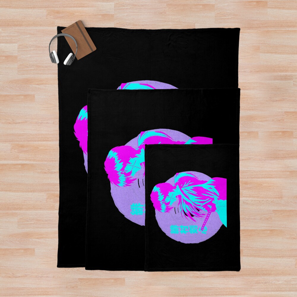 Rurouni Kenshin Himura Kenshin Throw Pink And Blue Blanket - Image 3
