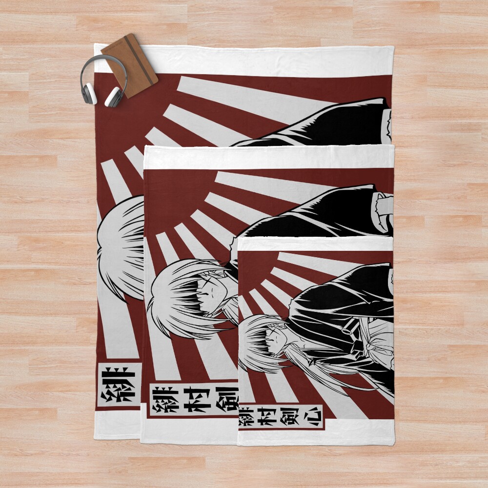 Rurouni Kenshin Himura Kenshin Japan Sun Throw Blanket - Image 3