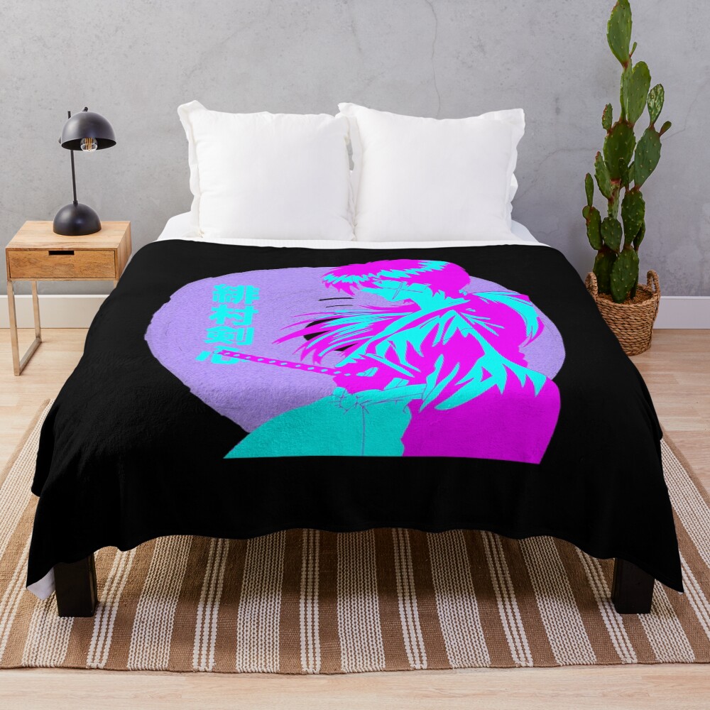 Rurouni Kenshin Himura Kenshin Throw Pink And Blue Blanket