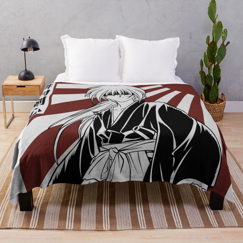 Rurouni Kenshin Himura Kenshin Japan Sun Throw Blanket