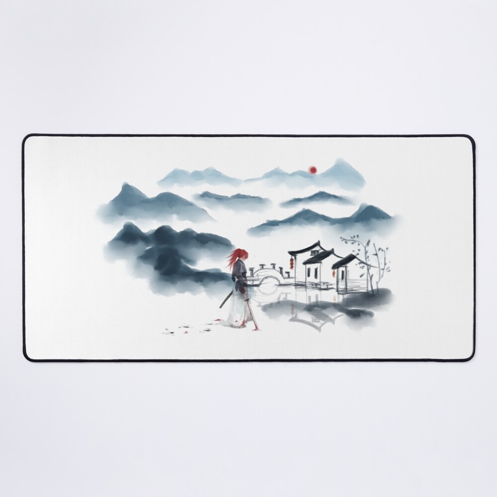 Watercolor Rurouni Kenshin Mouse Pad