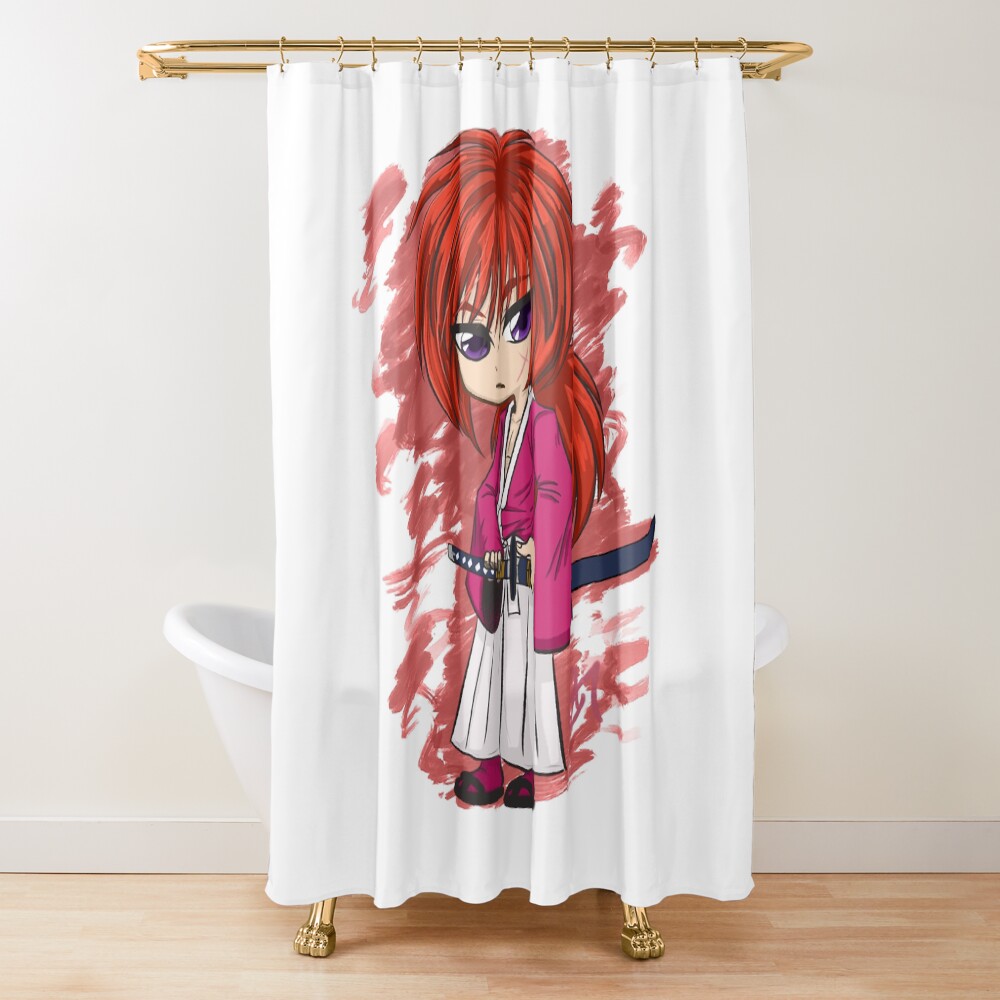 Kenshin Rurouni Himura Birthday Girls Shower Curtain