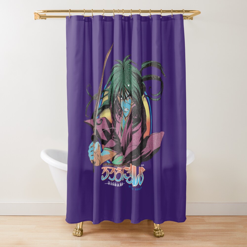Rurouni Kenshin Colorful Draw Shower Curtain