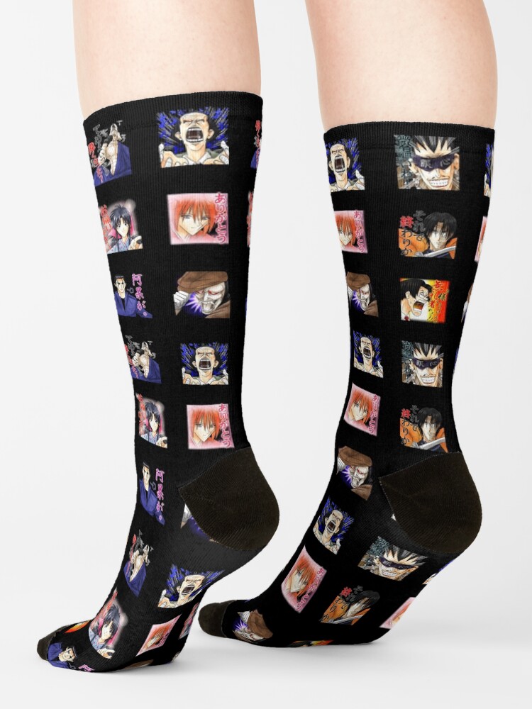Rurouni Kenshin Pack Main Charaters Stickers Socks - Image 2