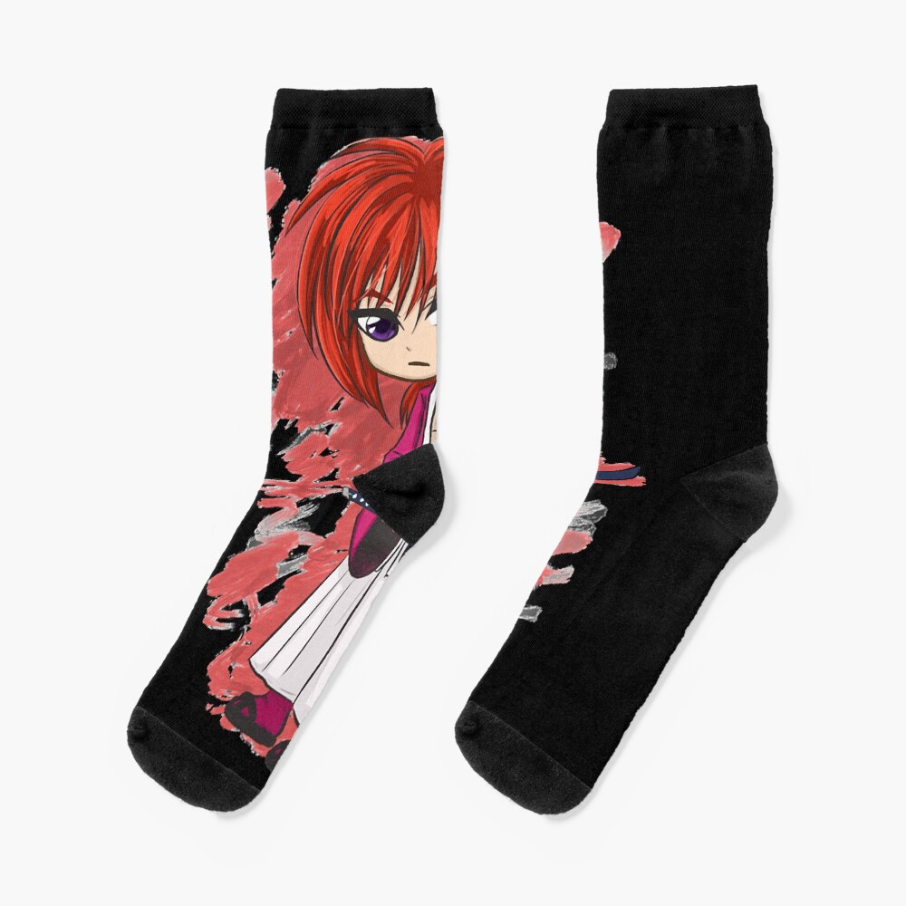 Chibi Rurouni Pink Socks