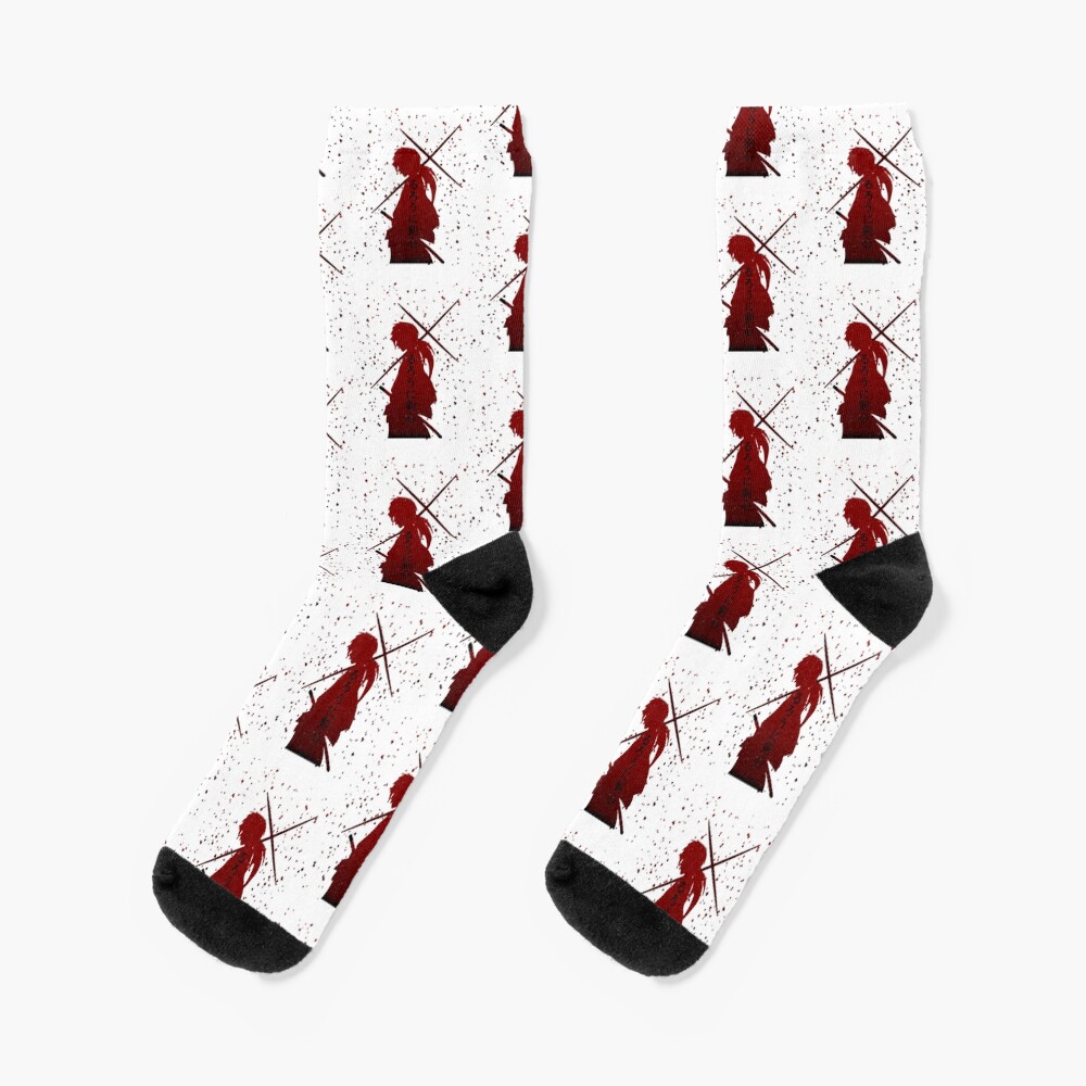 Rurouni Kenshin Samurai X Anime Battousai Socks
