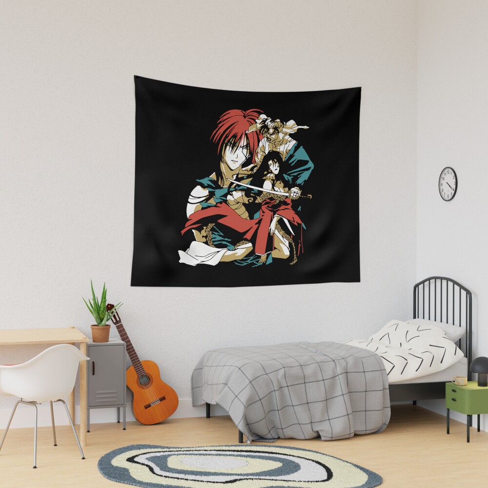 Rurouni Kenshin Himura And Shishio Support Komagata Tapestry