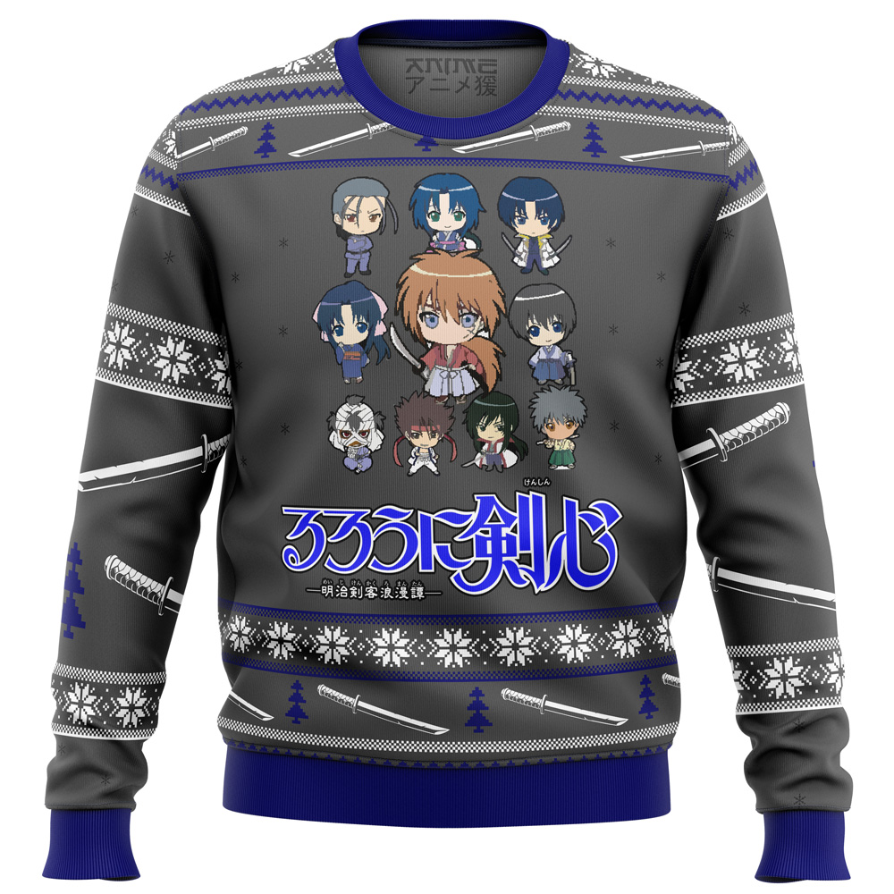 Rurouni Kenshin Sprites Ugly Christmas Sweater