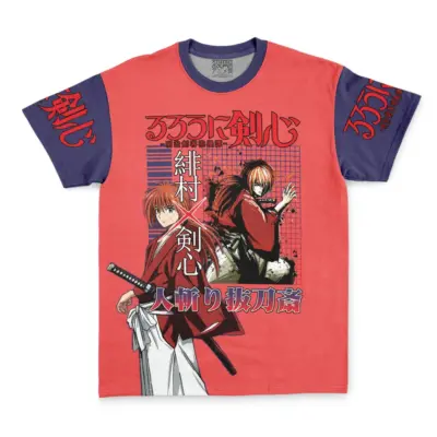 Himura Rurouni Kenshin Streetwear T Shirt FRONT Mockup - Rurouni Kenshin Merch