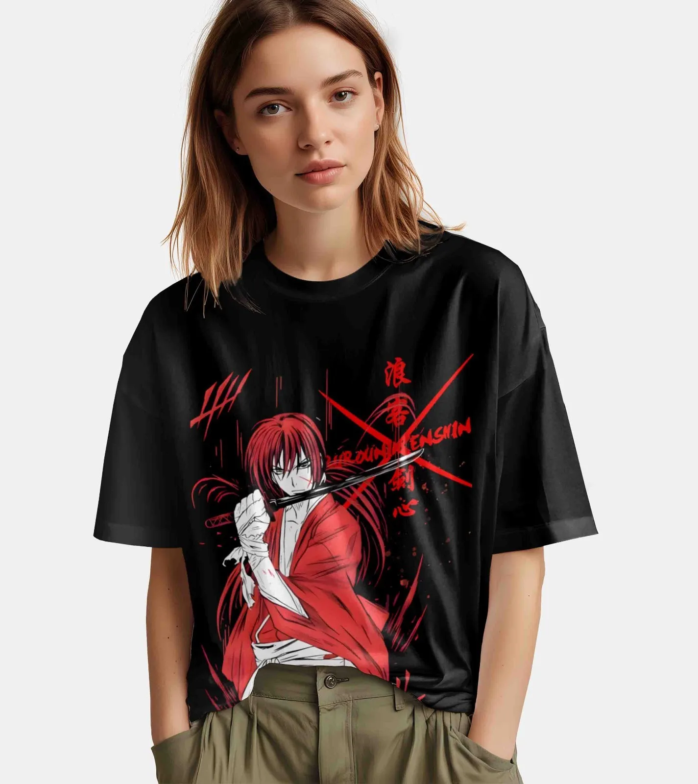 Rurouni Kenshin Battousai Sano Saito T-Shirt - Image 2