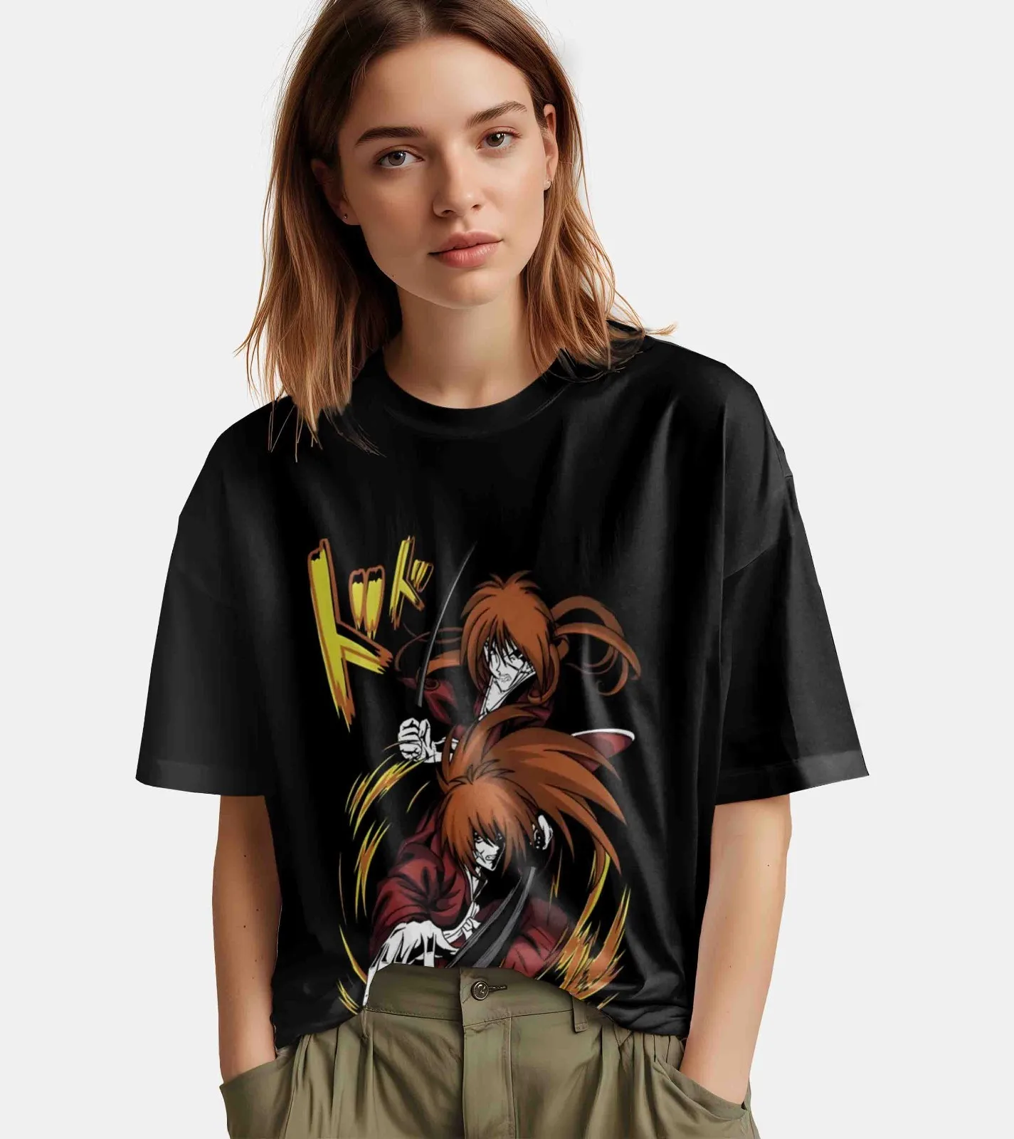 Rurouni Kenshin Battousai Sano Saito Japanese Anime T-Shirt - Image 2