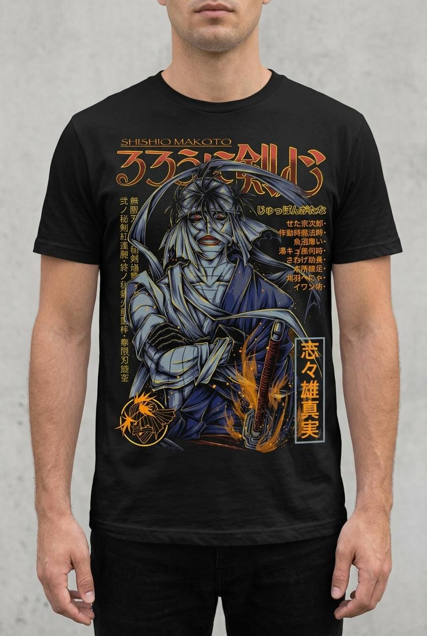 Shishio Makoto Rurouni Kenshin T-shirt - Image 3