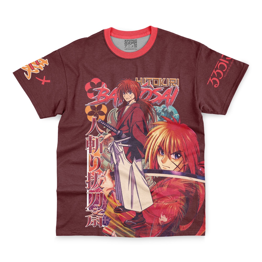 Himura Kenshin V2 Rurouni Kenshin Streetwear T-Shirt - Image 2